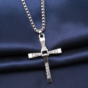 3-Tone Men's Cross Necklace