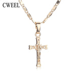Classic Gold Crucifix Necklace for Women
