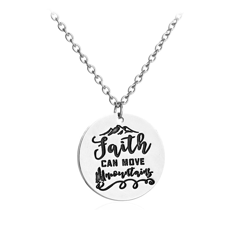 Faith Can Move Mountains Jesus God Christian Bible Inspirational Jewelry Pendant Necklace