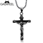 Black Stainless Steel Crucifix
