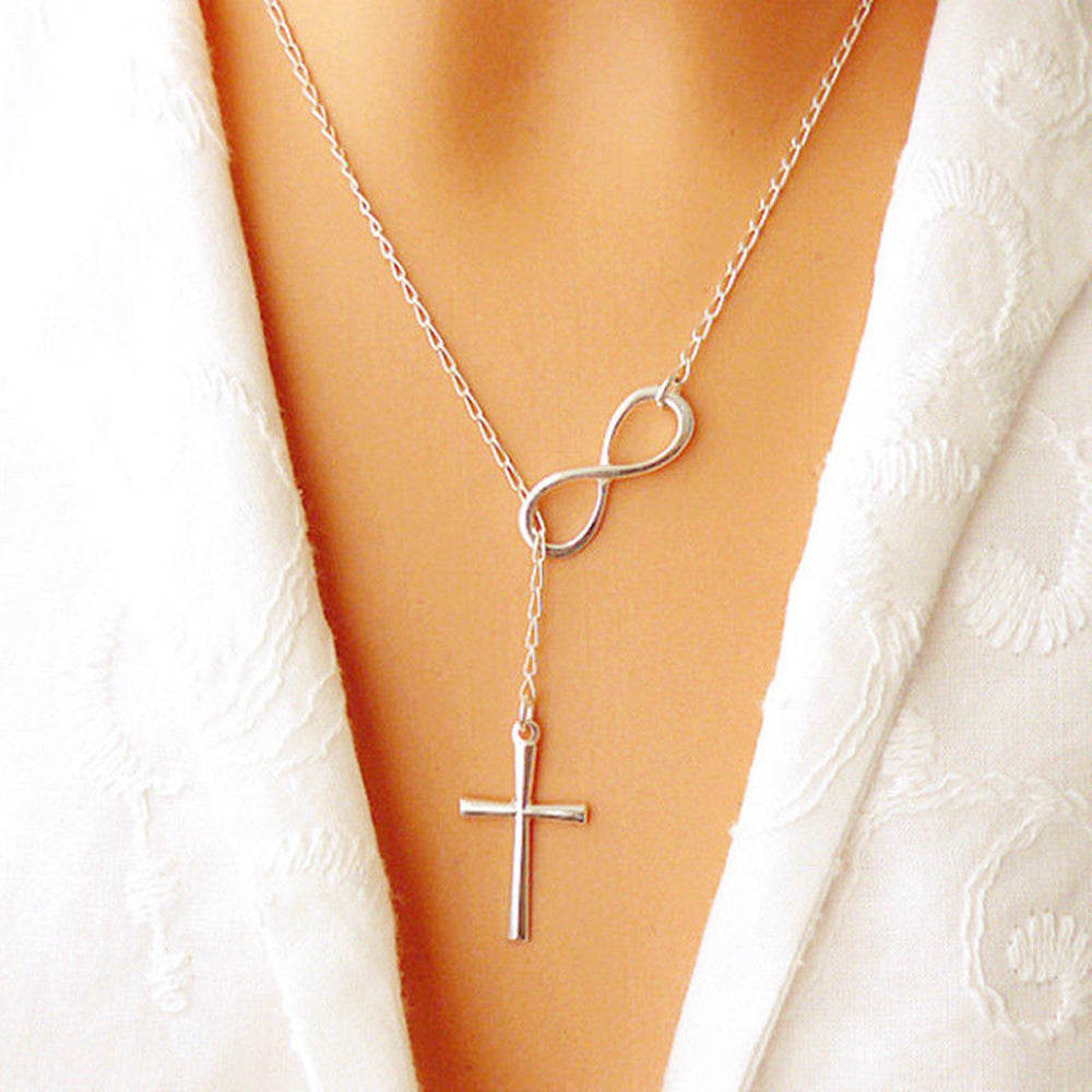 Cute Infinity Cross Necklace for Women