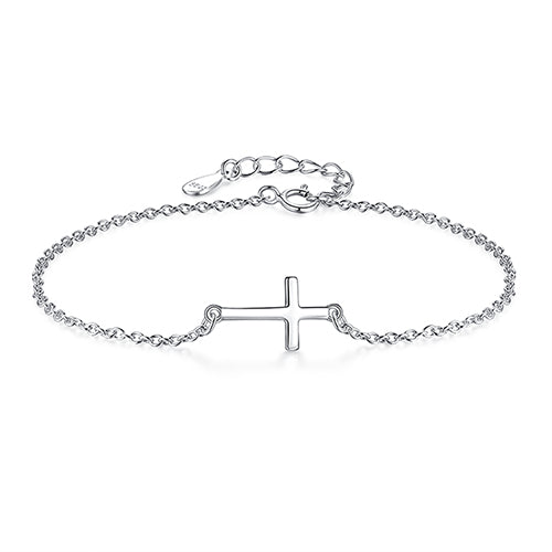 Cute Sideways Cross Bracelet