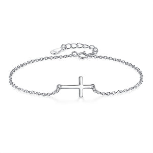 Cute Sideways Cross Bracelet